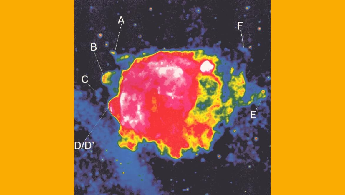 ROSAT Bilder der Überreste einer Supernova.